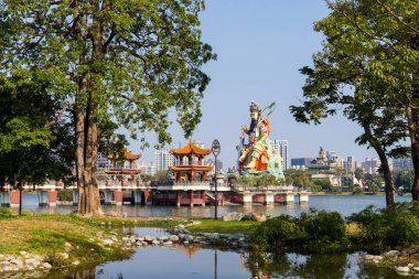 Tayvan 31 Ocak 2024: Kaohsiung Lotus Gölü Tayvan