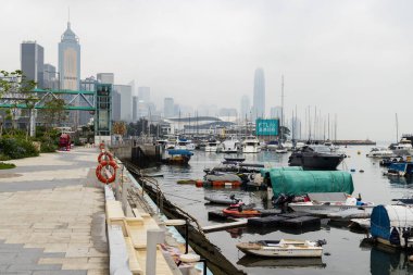 Hong Kong 24 April 2024: Hong Kong causeway bay typhoon shelter  clipart