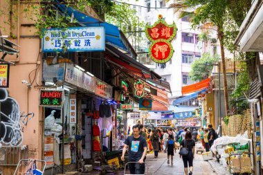 Hong Kong 27 Nisan 2024: Hong Kong Wan Chai Wet marketi 