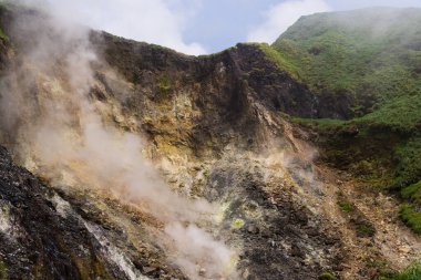 Tayvan 'ın Yangmingshan Milli Parkı' ndaki Huangxi sıcak bahar dinlenme alanı.