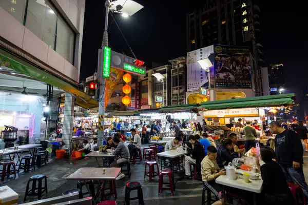 stock image Taiwan, Kaohsiung 31 January 2024: Liuhe Tourist Night Market in Kaohsiung of Taiwan