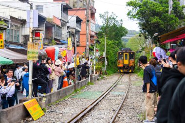 Tayvan 15 Mart 2024: Tayvan Pingxi Hattı Shifen Tren İstasyonu
