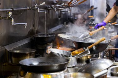 Restoranda Çin tarzı mutfak.