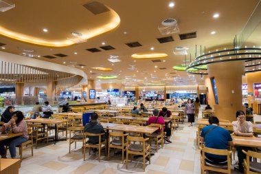 Taiwan 24 January 2024: Indoor of Mitsui outlet phase 1 in Linkou of Taiwan clipart