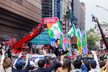 Taipei, Tayvan 26 Kasım 2024: Taipei şehrinde Tayvan Beyzbol Şampiyonları Geçidi