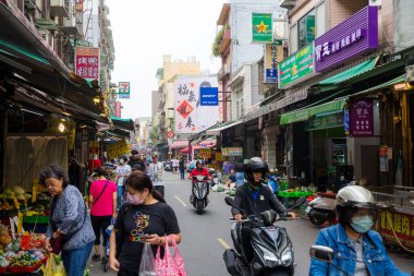 Taiwan 15 November 2024: Linkou morning market in New Taipei City of Taiwan clipart