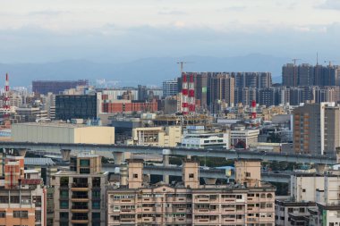 Taiwan 30 November 2024: Residential area in Linkou at New Taipei city clipart