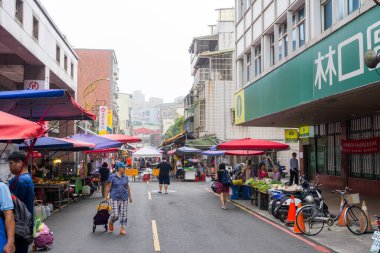 Tayvan 15 Kasım 2024: Tayvan 'ın New Taipei şehrinde Linkou sabah pazarı