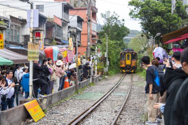 Tayvan, 15 Mart 2025: Tayvan 'daki Tarihi Shifen Tren İstasyonu