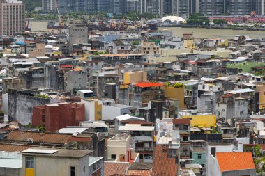 Macau, 30 Haziran 2023: Macau şehir merkezinin canlı şehir manzarası