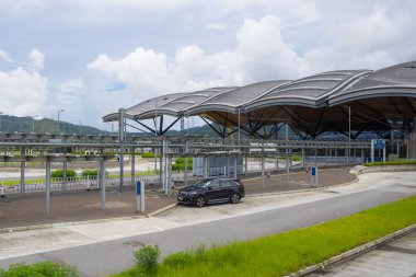 Hong Kong 28 Haziran 2023: Hong Kong Zhuhai Macao Köprüsü Kontrol Noktası