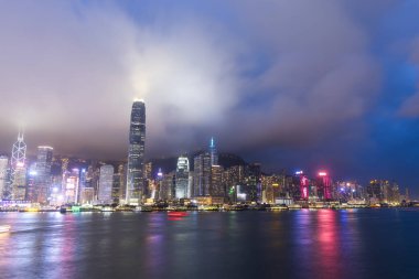Hong Kong 27 Nisan 2024: Hong Kong şehir gecesi