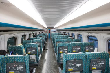 Tayvan 26 Kasım 2024: Tayvan 'da yüksek hızlı demiryolu kompartımanı