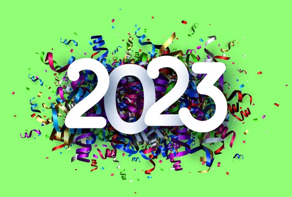 2023年在色彩艳丽的蛇纹上签上绿色背景 病媒假日图解 — 图库矢量图片