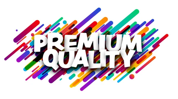 Sinal Qualidade Premium Sobre Pinceladas Fundo Confete Elemento Design Ilustração —  Vetores de Stock