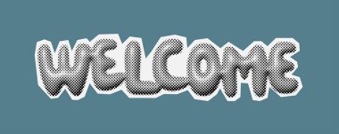 Yarım tonluk balon dokusu, 90 'ların klasik kağıt dergi küpürleri. Büyük miktarda çemberden oluşuyor. Vektör illüstrasyonu