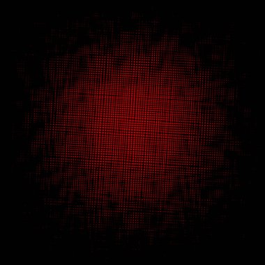 Kumaş örgüsü desenli soyut kırmızı ve siyah grunge arkaplan tasarımı. Vektör illüstrasyonu