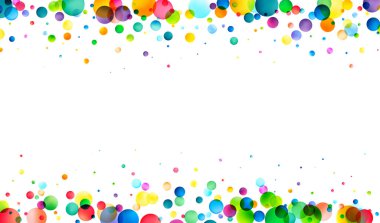 Beyaz bir arka plan karşısında şen şakrak kabarcıklar, şenlikli ve şen bir şenlik havası yaratıyor..