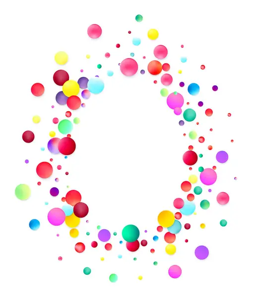 一个由一系列色彩艳丽的圆圆点构成的鸡蛋轮廓的富有想象力的描绘 象征着欢乐和节日 免版税图库矢量图片