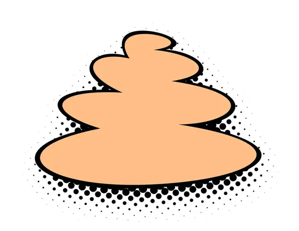 Stylized Poop Calming Peach Tone Stand Out Pop Art Aesthetic Stockillustration