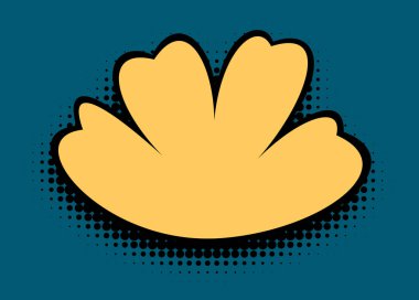 Tarzlı bir çiçeğin sıcak safran rengi, yarım ton desenli, çarpıcı bir pop sanat cazibesini özetleyen, derin bir donanma arka planına doğru yayılır..