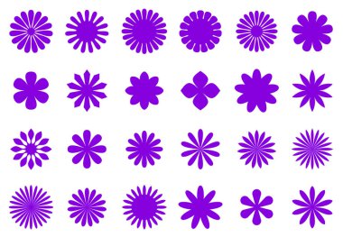 Morumsu çiçek desenleri ve desenlerinin canlı koleksiyonu dijital tasarım ve baskı süslemeleri için mükemmeldir..