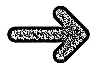 Karmaşık desenli, çeşitli tasarım projeleri, vektör illüstrasyonu için uygun bir siyah sağ ok.