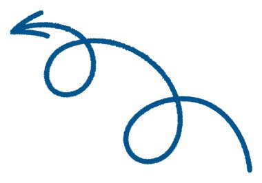 Mavi ok dairesel bir döngü çiziyor. Vektör illüstrasyonu.