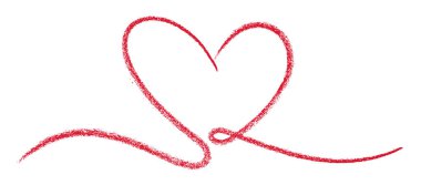 Akan, kıvrımlı çizgileri olan, aşkın, zerafetin ve yaratıcılığın sembolü olan dokulu kırmızı kalbin vektör çizimi.