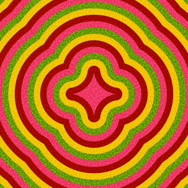 Yıldızımsı merkezi bir şekle sahip soyut dalgalanma deseni. Vektör illüstrasyonu.