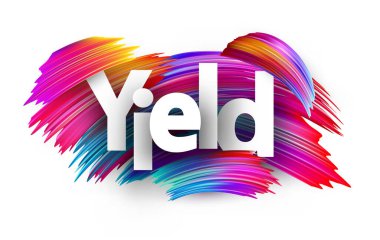 DeFi ödüllerini temsil eden, dinamik renkli fırça darbelerinin üzerine kalın Yürürlük metni. Kripto finansmanı için vektör illüstrasyonu.