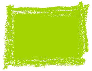 Kireç yeşili grunge tarzı fırça çerçevesi, dokulu kenarları ve kaba boya darbeleriyle. Tasarım projeleri için vektör illüstrasyonu.