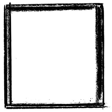 Kaba fırça darbesi dokusu ve grunge etkisi olan dikey siyah dikdörtgen çerçeve. Yaratıcı tasarımlar için vektör illüstrasyonu.