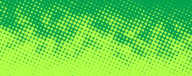 Kireç yeşili yarım tonlu noktalar koyu yeşilde kalın bir eğim oluşturur. Çizgi roman tarzında vektör illüstrasyonu.