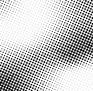 Minimum siyah ve beyaz yarım ton noktalar düzgün bir gradyan soyut doku tasarımı oluşturur. Vektör illüstrasyonu.