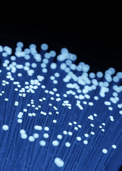 stock image 3d render of blinking fibre optic for data transfer transmission concept.