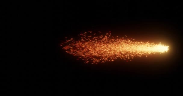 Boyutlu Patlayıcı Silah Top Için Izole Edilmiş Alevler — Stok video