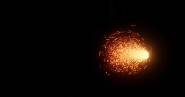 Izolované Vykreslování Požárních Plamenů Pro Praskání Výfuku Raketového Motoru — Stock video