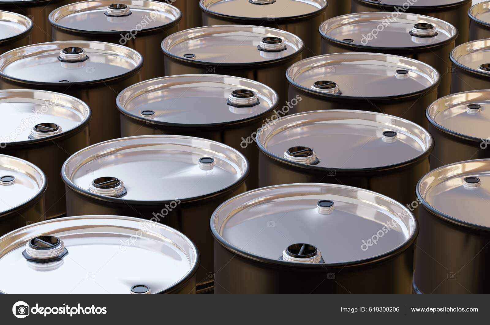 Render Barrel Containers Oil Chemical Storage Warehouse Stock Photo by