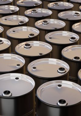 Petrol için 3D konteynır, depoda depolama için kimyasal.