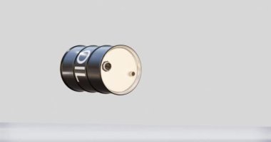 Enerji kavramı veya ham petrol enflasyonu için 3D petrol varili üretimi.