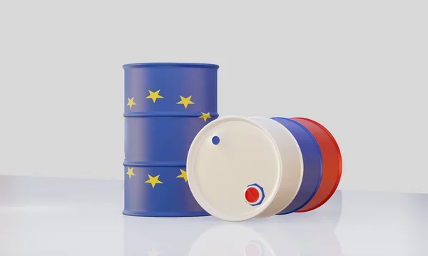 Isolierte Darstellung Von Ölfässern Flagge Für Politisches Konzept — Stockfoto
