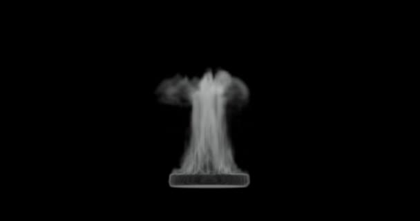 三维渲染的烟或蒸汽为食物 热表面效果为视频覆盖 设置混合模式的屏幕 — 图库视频影像