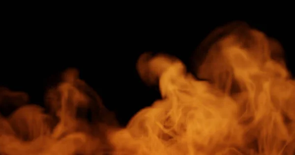 Geïsoleerde Vuur Vlam Textuur Met Zwarte Achtergrond — Stockfoto
