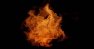 izole ateş dokusu veya siyah üzerine duman dokusu.