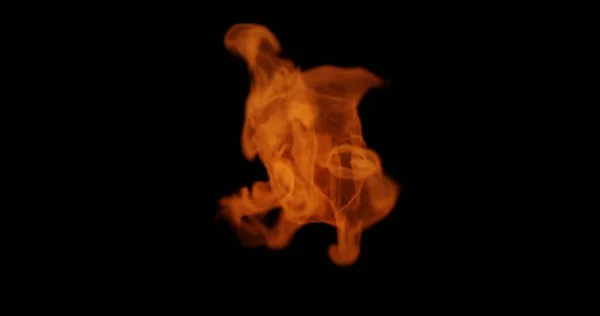 Isolierte Brandflammen Oder Rauchtextur Auf Schwarz — Stockfoto