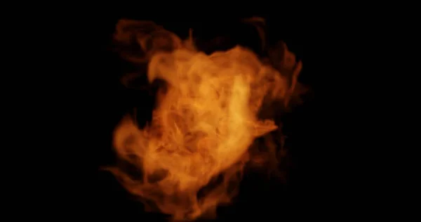 Isolierte Brandflammen Oder Rauchtextur Auf Schwarz — Stockfoto