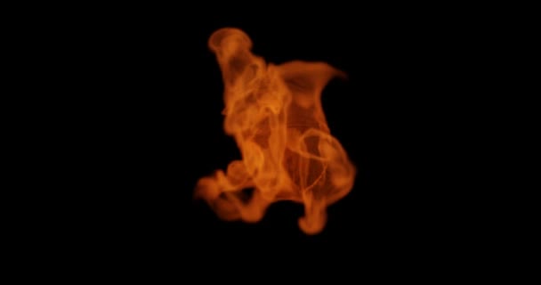 Geïsoleerde Brandvlam Textuur Voor Het Branden Warmte Object — Stockvideo