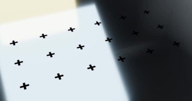 3d render of surface top for product display with tracking marker for camera panning, 3 videos in combine.