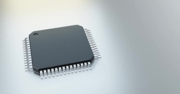 Render Microchip Semiconductor Chip Computing Computer Processing — Stok video